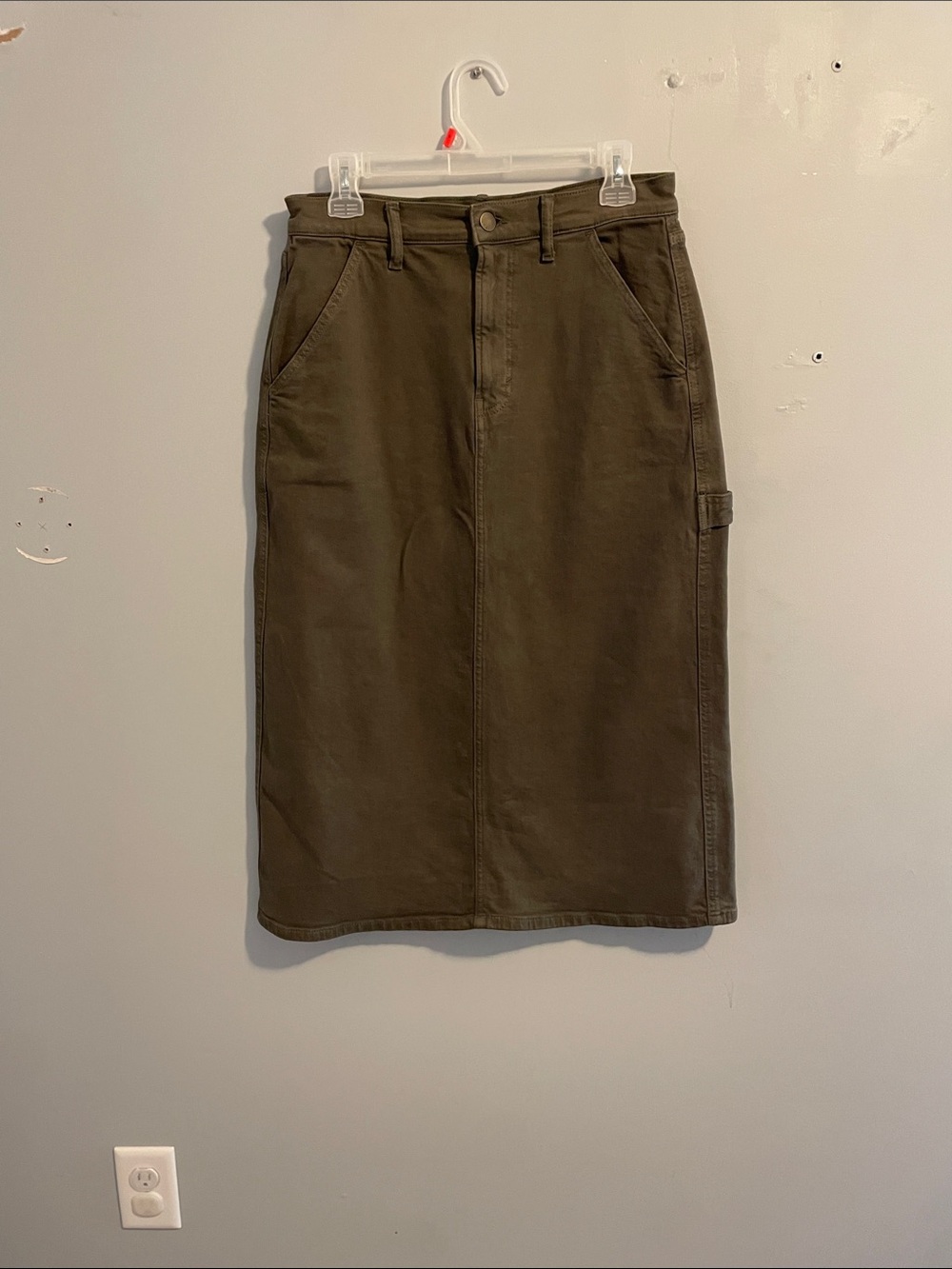 a.n.a Olive Utility Pencil Skirt